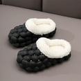 thumbnail image 2 of Gibobby Little Kids Big Boys Warm Slippers with Soft Memory Foam Slip-on Indoor Football Slippers(Black,7-8 Years), 2 of 6