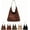 Coffee, variant on Women's Leather Hobo Bag Women's Suede Bag Slouchy Tote Bag Suede Hobo Shoulder Bag