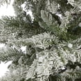 thumbnail image 3 of Nearly Natural 7.5ft. Slim Flocked Nova Scotia Spruce Artificial Christmas Tree with 450 Warm White LED Lights and 909 Bendable Branches, 3 of 7