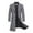 Gray, variant on Xysaqa Men's Notch Lapel Woolen Blends Mid Long Pea Coat Single Breasted Business Overcoat Fall Winter Warm Thicken Trench Coat M-4XL (Big & Tall Sizes)