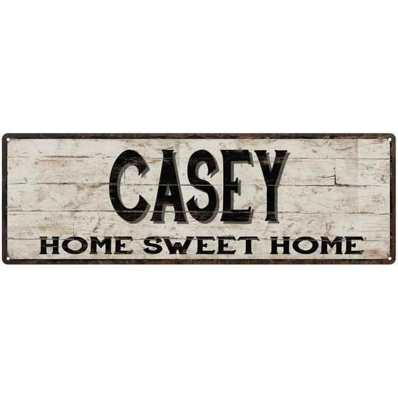 CASEY Rustic Home Sweet Home Sign Gift 6x18 Metal Decor 106180084463