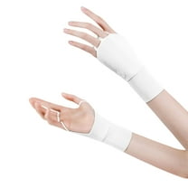 comerut 1 Pair Summer Sun Protection Golf Gloves Breathable Men Women Outdoor Sports UV Protection Fingerless Cooling Ice Silk Gloves Hand Sunshade Cover