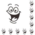 thumbnail image 1 of Yuarrent DIY removible cara sonriente divertido baño inodoro asiento arte pared pegatina decoración del hogar 1 pièce 10piezas Yuarrent CBP432378, 1 of 5