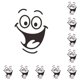 thumbnail image 2 of Wosthever DIY removible cara sonriente divertido baño inodoro asiento arte pared pegatina decoración del hogar 1 pièce 10piezas Wosthever CBP432378, 2 of 5