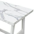 thumbnail image 5 of Convenience Concepts Designs2Go 30 in. Tall Trestle Desk w/ Shelves, White Faux Marble/White, Adult, 5 of 7