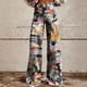 thumbnail image 1 of WILLBEST Pantalones Mujer Pantalones Vaqueros de Pierna Ancha para Mujer, de Cintura Alta, Estilo Años 90, Con Estampado Floral, Informales, Cómodos y Elásticos, a La Moda. 1148 XXXXXL, 1 of 6