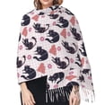 thumbnail image 5 of Shawl Wraps for Women - Plaid Love Balloon Cute Cat Oversized Fall Winter Fashion Blanket Scarf for Women, 5 of 6