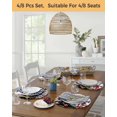 thumbnail image 5 of 15 Inch Round Placemats Set of 6, Black Christmas Non Slip Heat Insulation PP Table Mats, Xmas Snowman Truck Tree Balls Washable Place Mats for Kitchen Dining Party Table Decor, 5 of 7