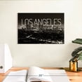 thumbnail image 3 of Elephant Stock La Night Mood Wall Art - Horizontal Canvas Wall Art - Living Room Wall Decor - City Canvas - Black And Gray Decor - 12" x 8", 3 of 8