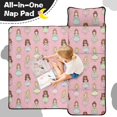 thumbnail image 4 of Princess and Ballerina Pink Pattern Teens Toddler Nap Mat with Pillow, Sleeping Mat Bag for Preschool Daycare 59"x22", 4 of 6