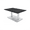Asian Night w/Silver Base, variant on 45" Large Square Coffee Table For Office Double Post Metal Base