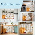 thumbnail image 6 of Orange White Pumpkin Fall Small Sink Skirt, Bathroom Vanity Cabinet Adhesive Curtain, Thanksgiving Wooden Autumn Leaves Utility Under Sink Cover Decorative Kitchen Cabinet Curtains 10"x11", 6 of 8