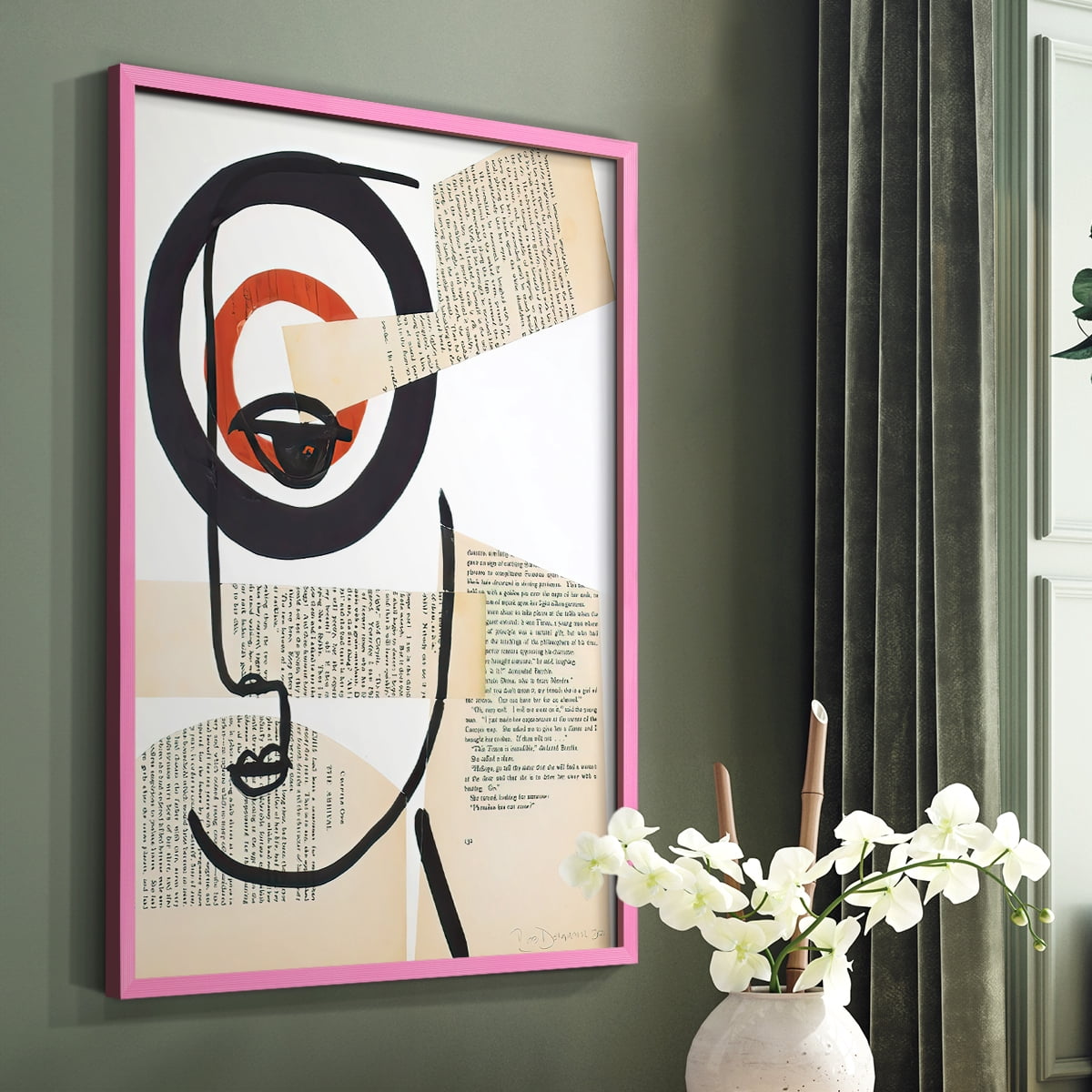 Faces of A Century I in Paper Solid Wood 8 x 10 Framed Print
