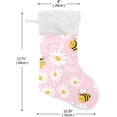 thumbnail image 2 of Coolnut Christmas Stocking Personalized Daisy Large Candy Stocking Hanging Gift Xmas Stockings Decoration 1 PC for Family Holiday Party Ornaments Decor Fireplace, 2 of 7