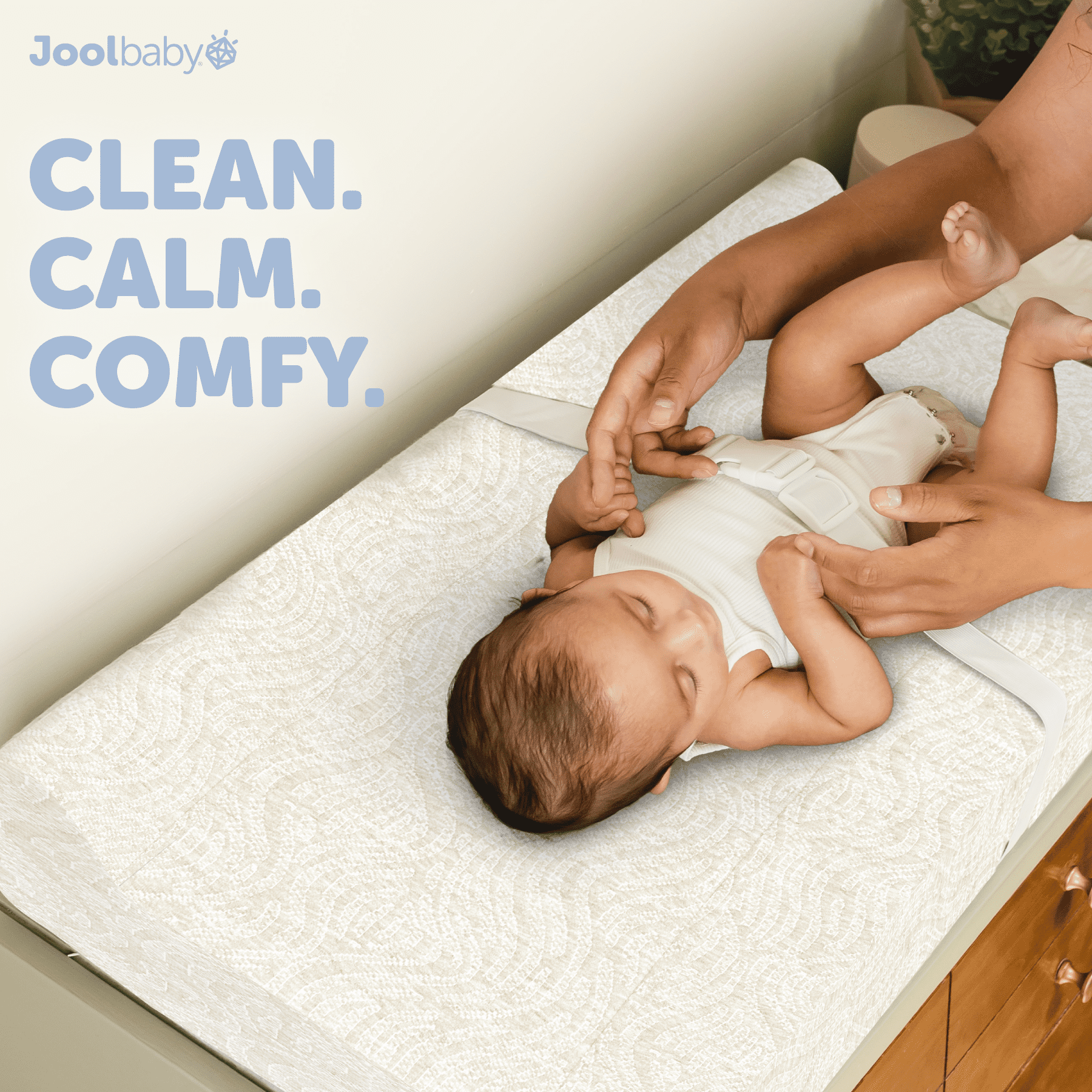 Jool Baby Changing Pad Covers 2 Pack – Soft & Comfortable, Fits Most Standard Diaper Changing Pads (Off-White & Oatmeal - Wave)