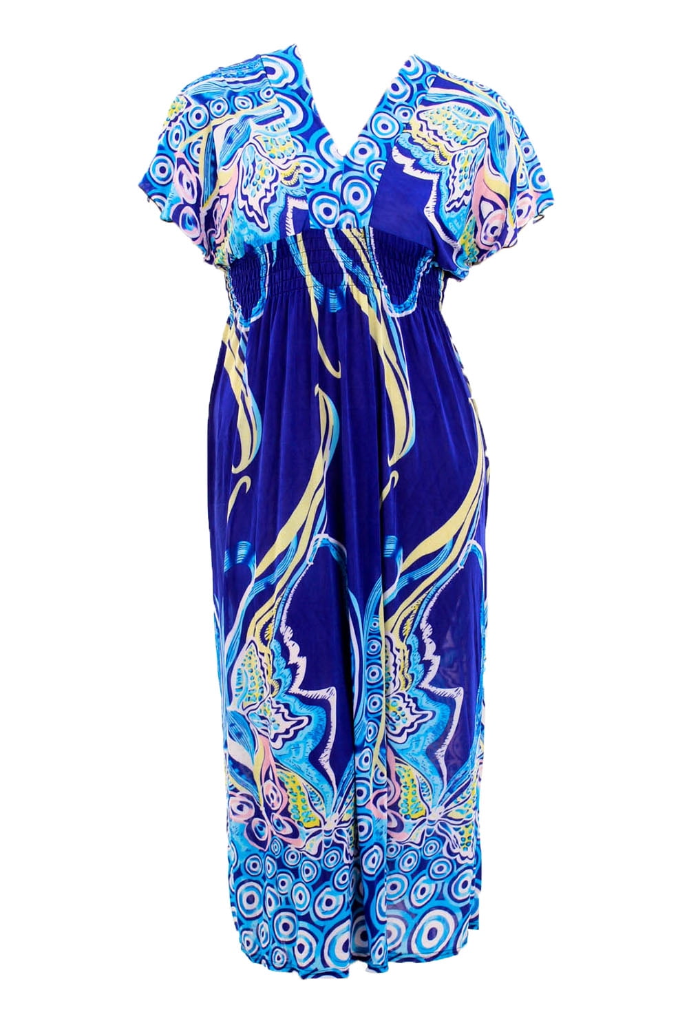 Hots Wing Women's Plus Size Boho Printed Long Maxi Dress