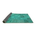 thumbnail image 2 of Ahgly Company Indoor Rectangle Patchwork Turquoise Blue Transitional Area Rugs, 2' x 3', 2 of 4