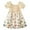 White, variant on FLMEI Summer Toddler Kids Girl Casual Dress Bubble Sleeve Printed Dresses Three Colours Fashion Sundress 1-7T
