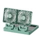 thumbnail image 3 of Ventilador de refrigeración para vehículos Ventiladores para vehículos Ventilador de escritorio Potente circulador de aire eléctrico y solar para cabezas dobles verdes, 3 of 7