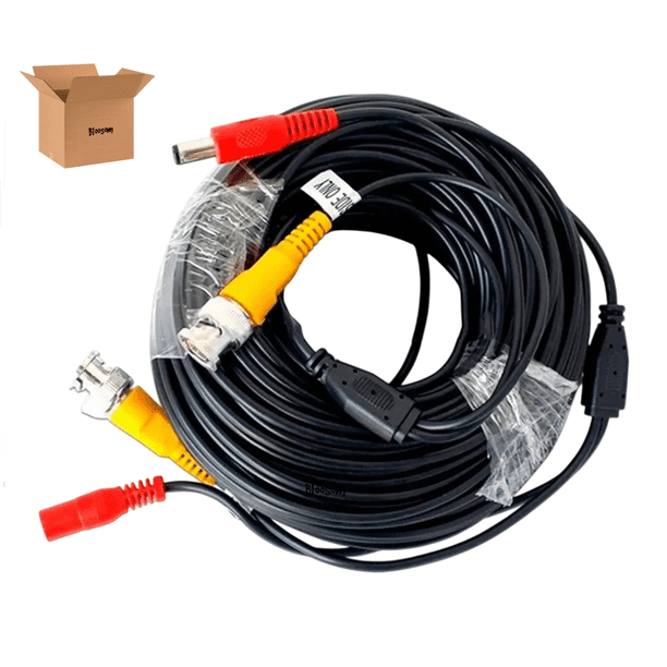 Cable Blossom Siames 20 Metros Para Camaras Seguridad Cctv Bnc Video Negro