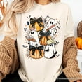 thumbnail image 2 of Cute Ghost Teacher Halloween T-Shirt, Retro Boo Spooky School Tee, 2 of 8
