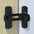 thumbnail image 4 of 90 Degree Bifold Flip Door Latch, Stainless Steel Black Barn Door Lock, Suitable for Barns, Outdoor, Bedrooms, 4 of 7