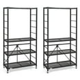thumbnail image 1 of Origami R2 Series Folding Steel Adjustable Shelving Storage Rack, 2 Pack, Black, 1 of 12