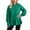 Green, variant on GPOECD Refers To Long Sleeve Top Solid Color Slit Round Neck Headless Hoodie Grey,M