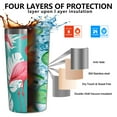 thumbnail image 3 of Flamingo and Palm Leaves Tropical Hawaii 10oz Tumblers Stainless Steel Tumbler with Lid and Straw,Vacuum Insulated Double Wall Travel Tumbler Cups with Cleaning Brush for Coffee, Tea, 3 of 4