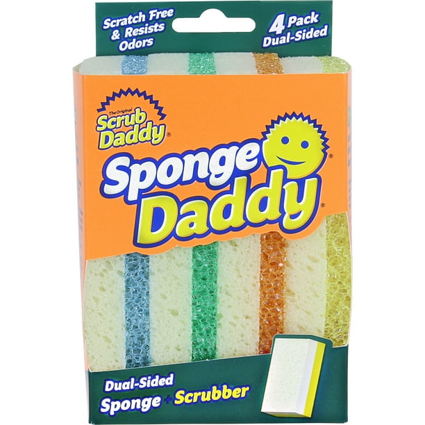 Scrub Daddy, Dualsided Sponge Scrubber, 4 Count