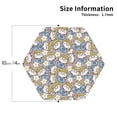 thumbnail image 2 of Lsque Cute Rabbit Pattern 4" Drink Coasters Set of 4, PVC Leather Absorbent Coasters, Table Coaster Set Decorative Coffee Cup Coasters Housewarming Gift -Hexagon, 2 of 6
