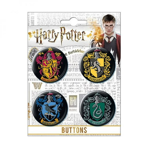 Harry Potter 805428 Harry Potter Hogwarts Houses Button Set - Pack of 4