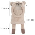 thumbnail image 3 of Kids Balaclava Winter Hat, Plush Face Cover & Neck Warmer Set, Stretchable One Size Fits Children 4-10 Years, Warm Ear Protection for Outdoor Snow Sports, 3 of 4