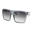 thumbnail image 2 of Retro Oversized Flat Top High Brow Flat Top Mob Sunglasses Slate - Smoke, 2 of 4