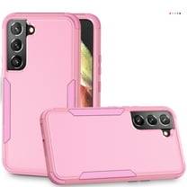 Dteck for Samsung Galaxy S23 Case, Slim Pocket-Friendly Hybrid Silicone Bumper Shockproof Tough Rugged Case,Pink