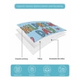 thumbnail image 5 of Quilts Twin Size Bedding Set, Blue Children's Day Lightweight Quilted Comforter, Car Tree Stars Modern Abstract Art Cartoon Soft Bedspread Coverlet with Pillow Covers for All Season, 68" x 86", 5 of 7