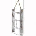 thumbnail image 2 of Estante de secado de escalera de toalla de mano para colgar en la pared de madera maciza, estante de almacenamiento de toallas de mano de 3 niveles con cuerda para colgar, 2 of 5