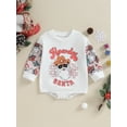 thumbnail image 2 of Suealasg Toddler Baby Boys Girls Christmas Romper Newborn Long Sleeve Santa Claus Print Bodysuit Jumpsuit 3M 6M 12M 18M Infant Boys Girls Playsuit Winter Clothing, 2 of 8