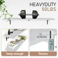 thumbnail image 2 of Kaboon 55inch Floating Shelves for Wall 10" D x 55" W Set of 2, White Rock, 2 of 6