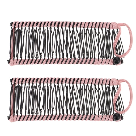 Raindrops 2Pcs Small Hair Clips for Women Pink Polyester Fix Hair Daily Use Accessories