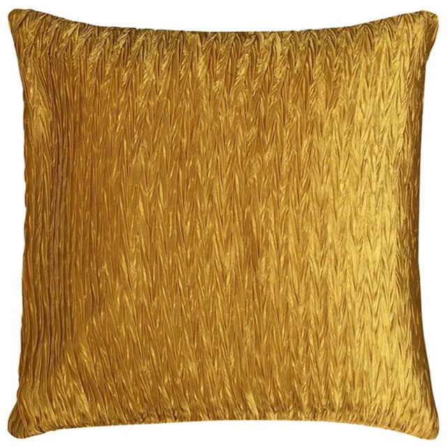 HomeRoots 403171 Gold Crinkle Down Filled Throw Pillow