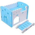 thumbnail image 1 of Cage Villa en PVC pour Petits Animaux, Idéale pour Hamster, Cochon d'Inde, Chinchilla, Hérisson, Écureuil, Mesure 14X11X11CM avec Fonction Relaxante 1Pcs, 1 of 5