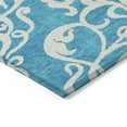 thumbnail image 4 of Addison Rugs Chantille Indoor/Outdoor Transitional Damask Turquoise Washable Rectangle Rug, 2'6" x 3'10", 4 of 6