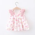 thumbnail image 3 of LoyisViDion Baby Girls Dress Clearance Toddler Child Baby Girl Summersolid Color Print Suspender Dress with Hat Pink 18-24months, 3 of 9