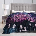 thumbnail image 3 of Flannel Blanket The Birthday Rock Massacre Band Throws Blankets Super Soft Fleece Air Conditioning Blankets for All Season 40"x30", 3 of 9