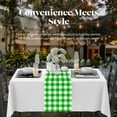 thumbnail image 3 of Green Checkered Gingham 6 Pack Premium Disposable Plastic Table Runner 14 x 108 Inch. Decorative Table Runner for Dinner Parties & Events, Decor By Grandipity, 3 of 4
