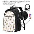thumbnail image 2 of Yiaed Bees And Flowers Print Laptop Backpack,Business Travel Durable Laptops Backpack with USB Charging Port,Water Resistant College Computer Bag, 2 of 5