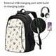 thumbnail image 2 of Balery Bees And Flowers Mochila con carga USB para hombre y mujer - Mochila impermeable y antirrobo para laptop con puerto USB para viajes, trabajo, 2 of 7