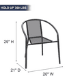 thumbnail image 6 of Grezjxc Modern Rattan Outdoor,Indoor Bedroom Restaurant Dining Chairs, Stackable Rattan Chairs for Patio or Drawing Room, Set of 4, Black, 6 of 7