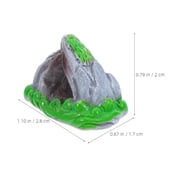 OUNONA Resin Imitation Moss Stone Grey Handmade Quality for Home and Office Decor 8Pcs